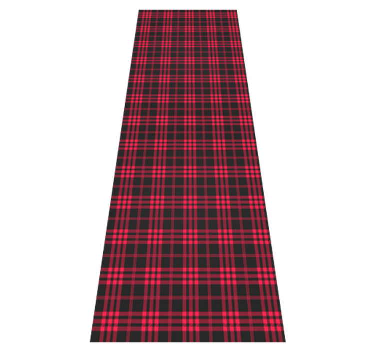 Tappeto vinile natale motivo tartan frigo - TenStickers