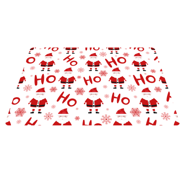Tappeto vinile natale motivo babbo natale e hohoho - TenStickers