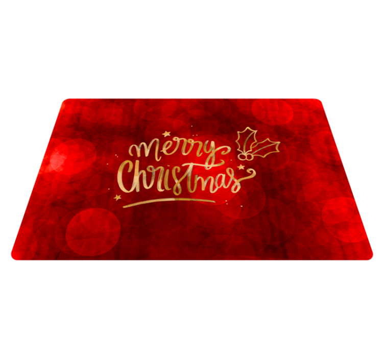 Tappeto vinile natale buon natale in rosso - TenStickers