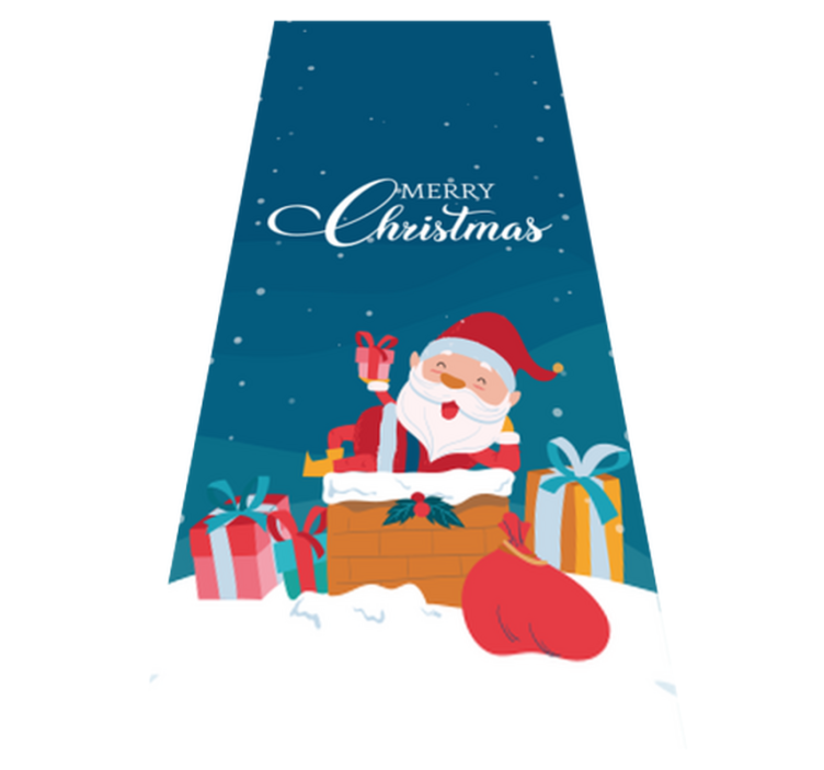 Tappeto vinile natale buon natale con babbo natale - TenStickers