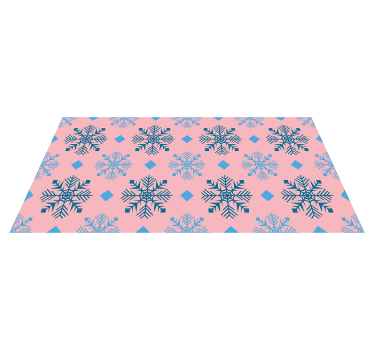 Tappeto vinile natale motivo fiocchi rosa e blu - TenStickers