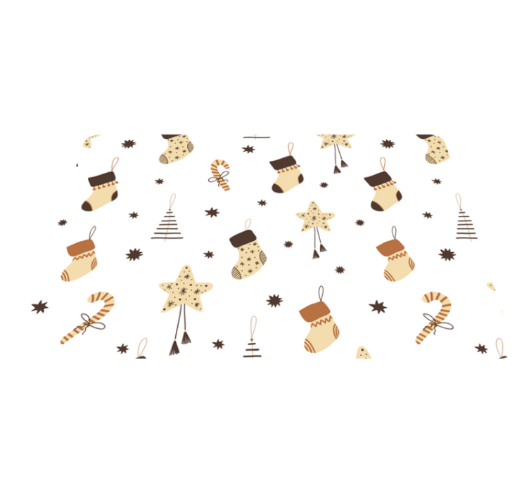 Tappeto vinile natale motivo glitterato regali - TenStickers