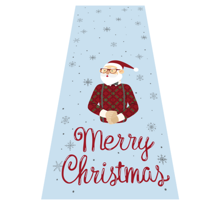 Tappeto vinile natale felice natale hipster - TenStickers
