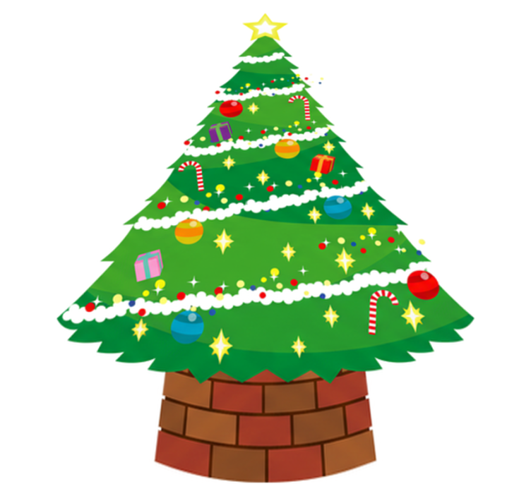 Tappeto vinile natale albero di natale - TenStickers