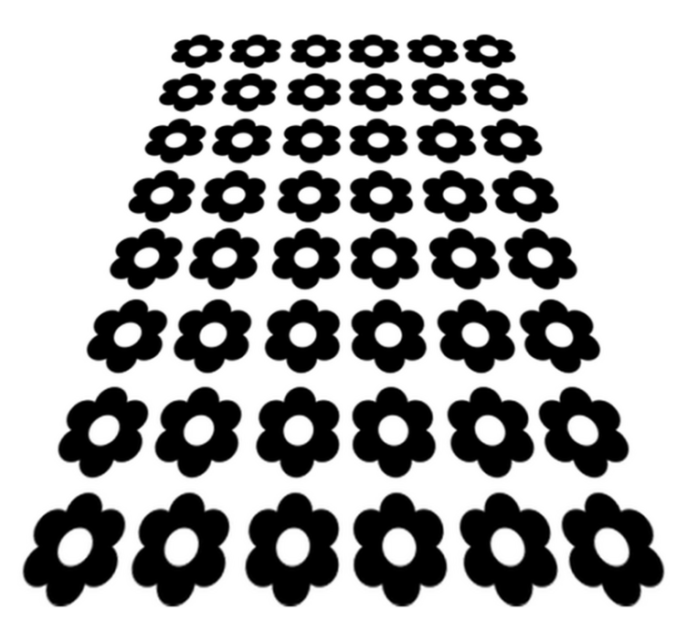 Tappeto vinile fiori fogli di adesivi floreali - TenStickers