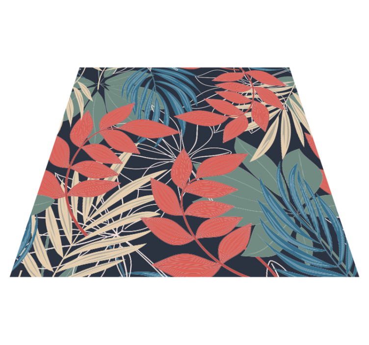 Tappeto vinile fiori motivo elegante fauna e flora - TenStickers