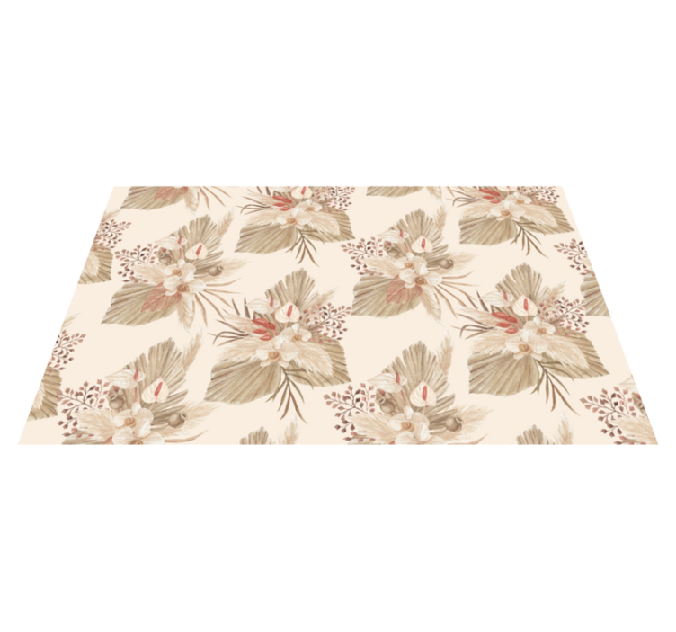 Tappeto vinile fiori fiori secchi beige - TenStickers