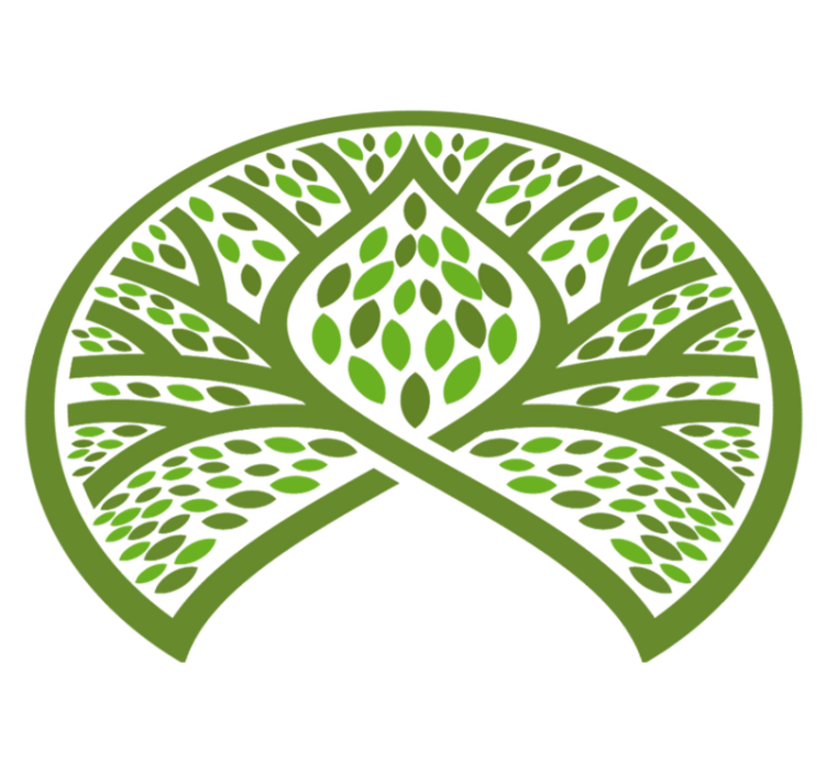 Tappeto vinile fiori emblema natura verde - TenStickers