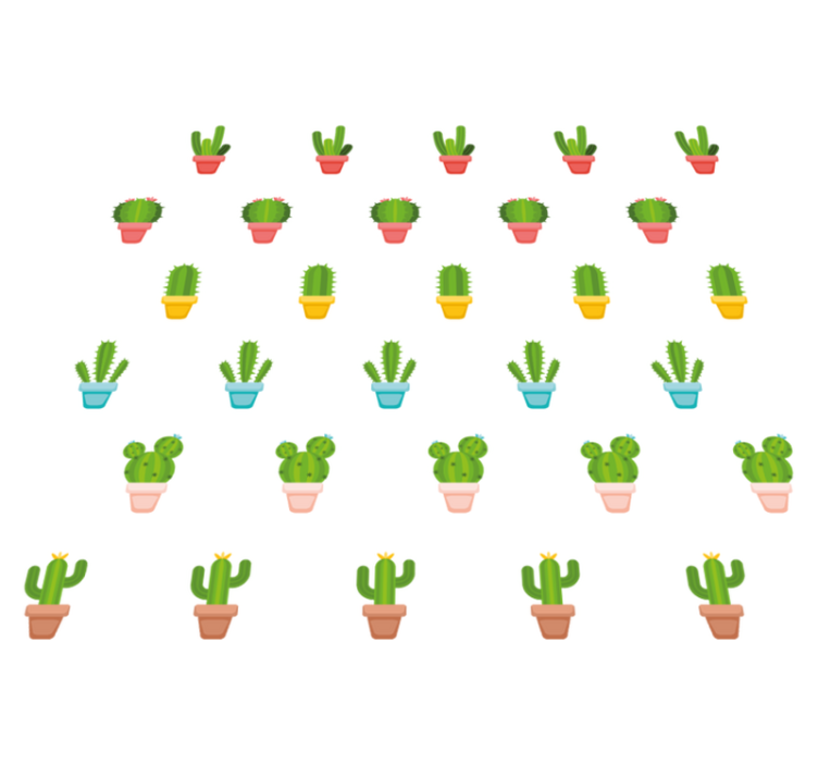 Tappeto vinile fiori motivo cactus - TenStickers