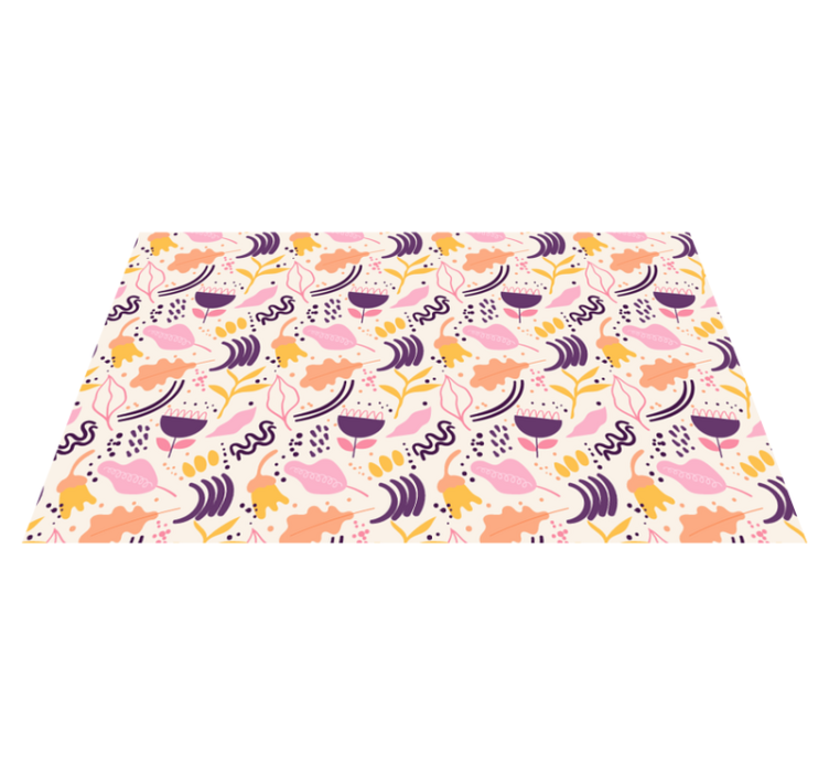 Tappeto vinile fiori ispirazione floreale vivace - TenStickers