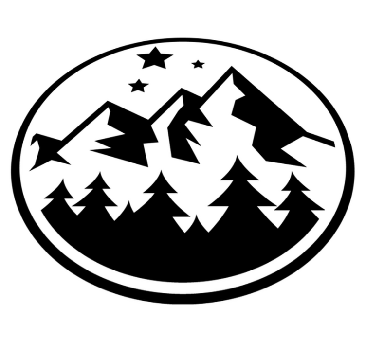 Tappeto vinile fiori scena di foresta montuosa - TenStickers