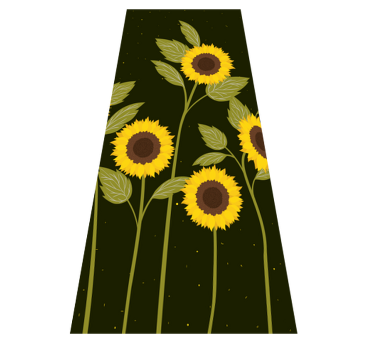 Tappeto vinile fiori campo di girasoli - TenStickers