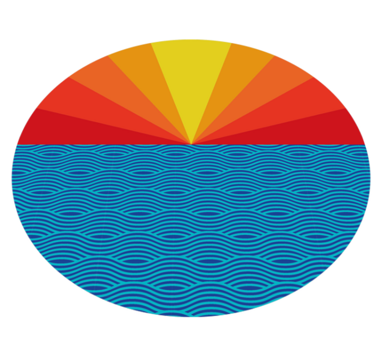 Tappeto vinile camera da letto tramonto vintage - TenStickers