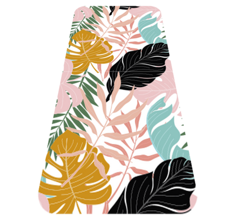 Tappeto vinile fiori motivo floreale astratto colorato - TenStickers