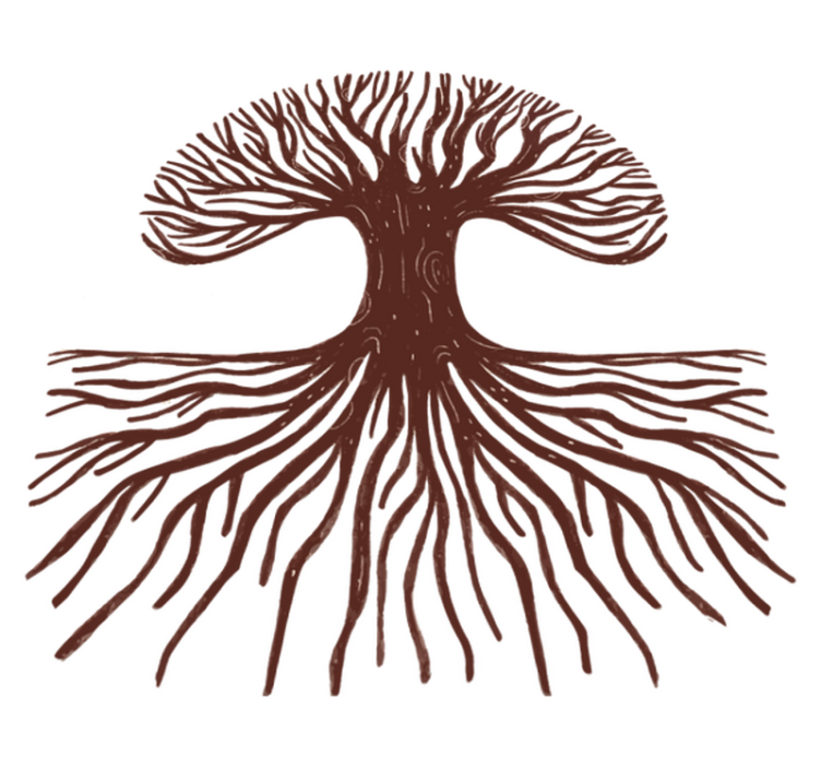 Tappeto vinile fiori albero della vita radici profonde - TenStickers