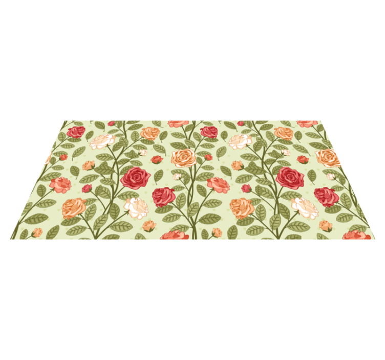 Tappeto vinile fiori set di rose vintage - TenStickers
