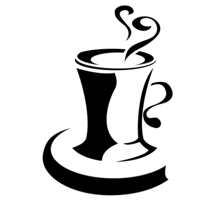 Tappeto pvc cucina caffè con cuore - TenStickers