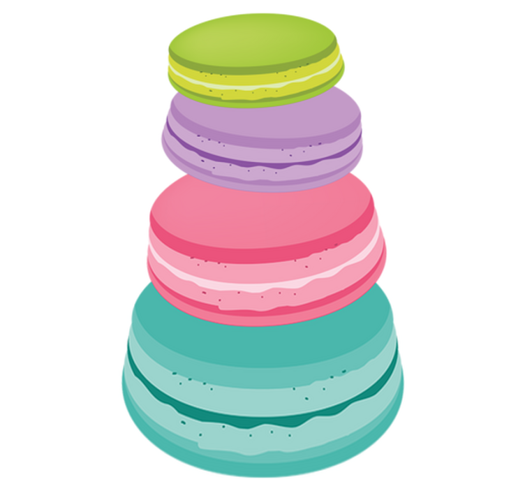 Tappeto pvc cucina macarons colorati - TenStickers
