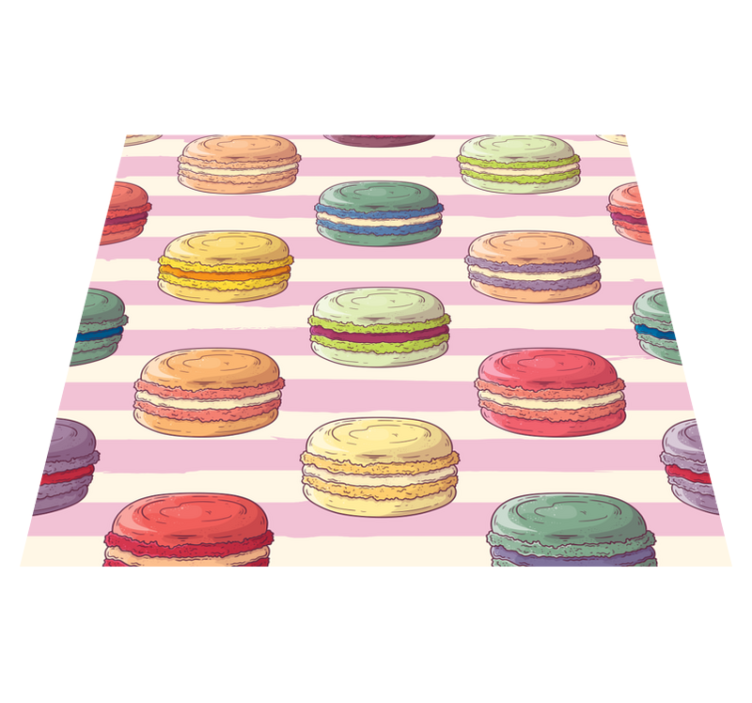Tappeto pvc cucina retro macarons - TenStickers