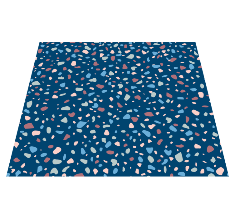 Tappeto pvc cucina terrazzo blu scuro - TenStickers