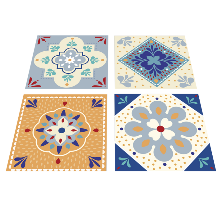 Tappeto vinile bagno palette colorata - TenStickers