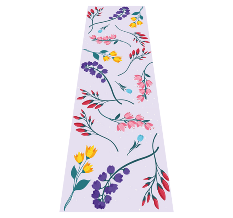 Tappeto vinile fiori giardino botanico minimalista - TenStickers