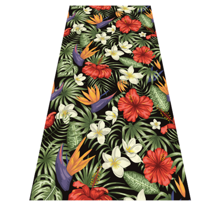 Tappeto vinile fiori motivo piante giungla tropicale - TenStickers