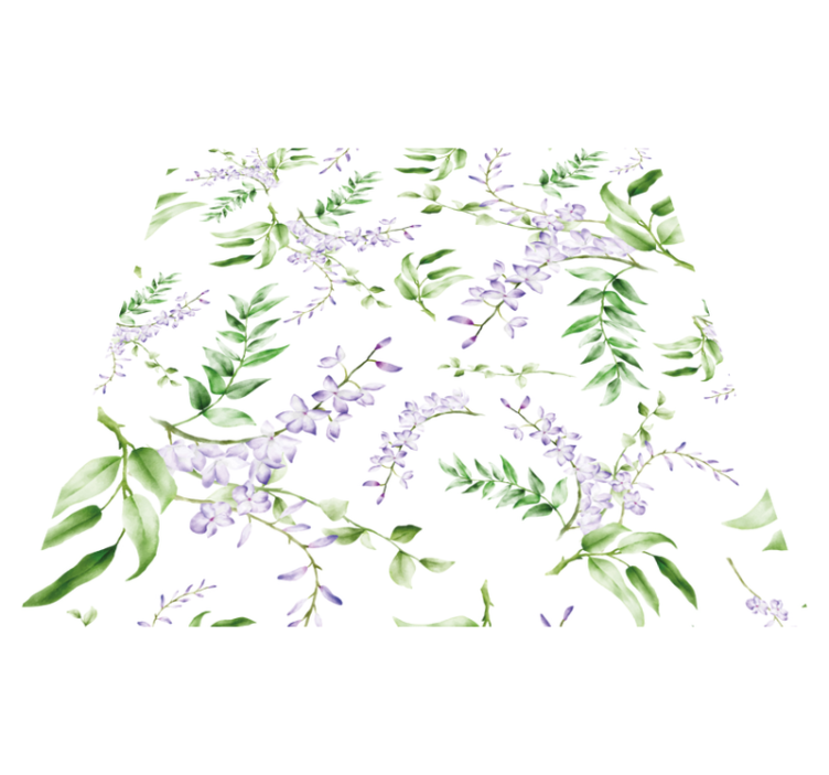 Tappeto vinile fiori motivo lavanda per finestra - TenStickers