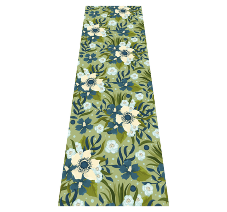 Tappeto vinile fiori motivo floreale naturale - TenStickers