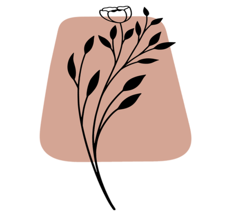 Tappeto vinile fiori tocco floreale elegante - TenStickers