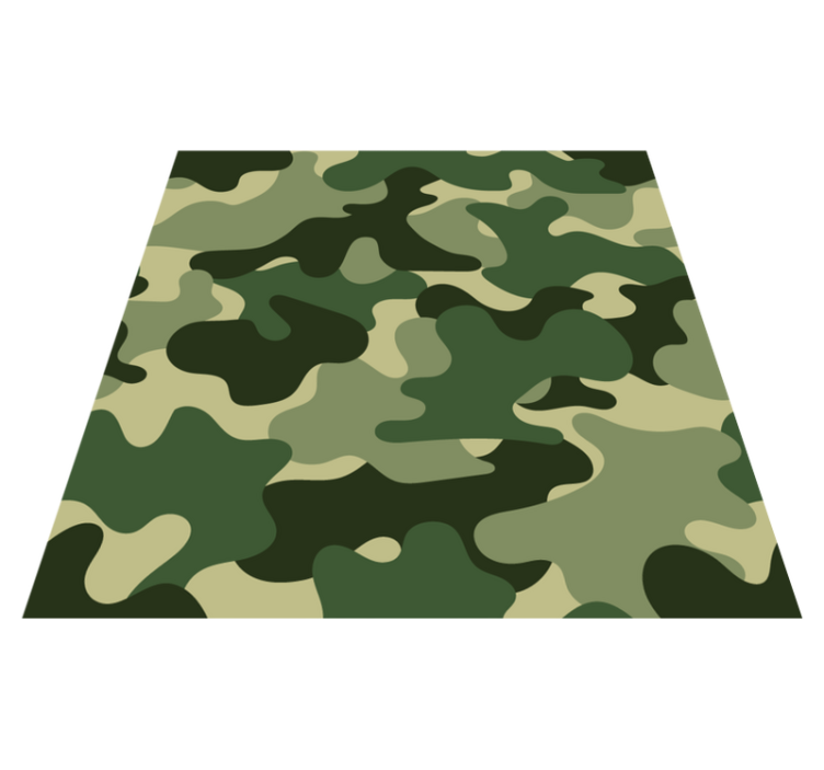 Tappeto vinile fiori motivo camouflage - TenStickers