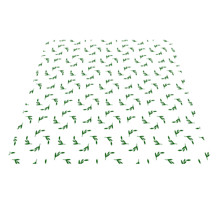 Tappeto vinile fiori illustrazione foglie botaniche - TenStickers