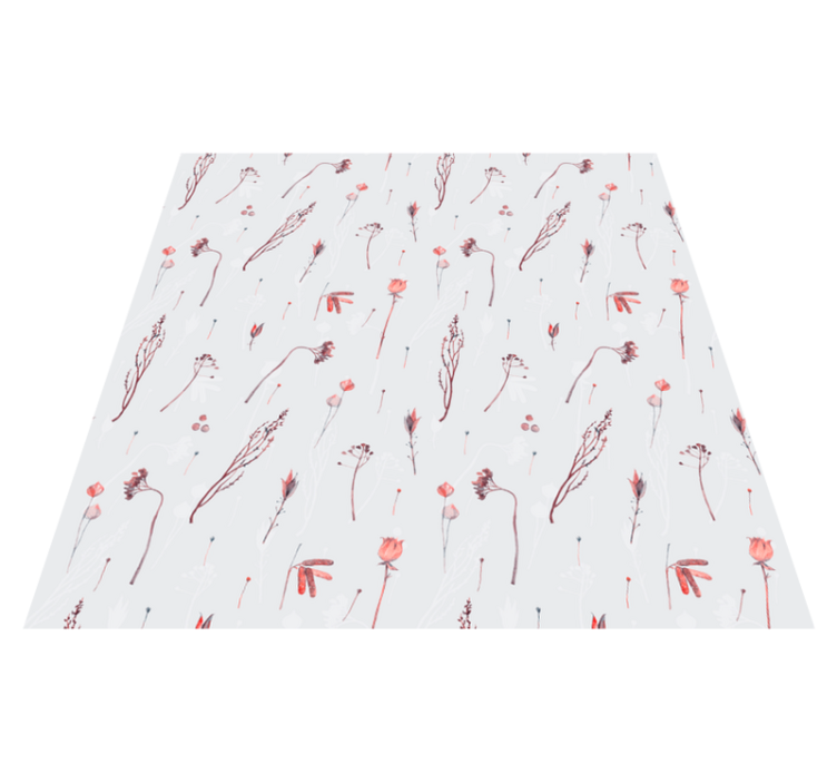 Tappeto vinile fiori motivo floreale delicato - TenStickers