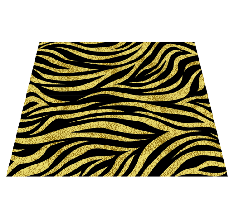 Tappeto vinile stampa animale motivo zebra dorata - TenStickers