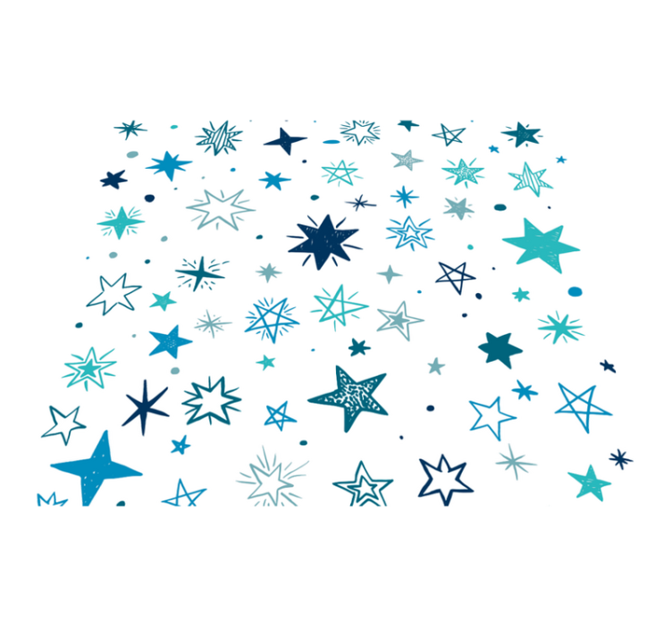 Tappetto vinile stelle motivo stellato geometrico - TenStickers