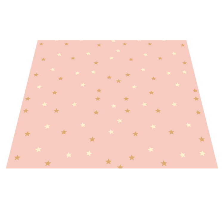 Tappetto vinile stelle piccole stelle dorate su rosa - TenStickers