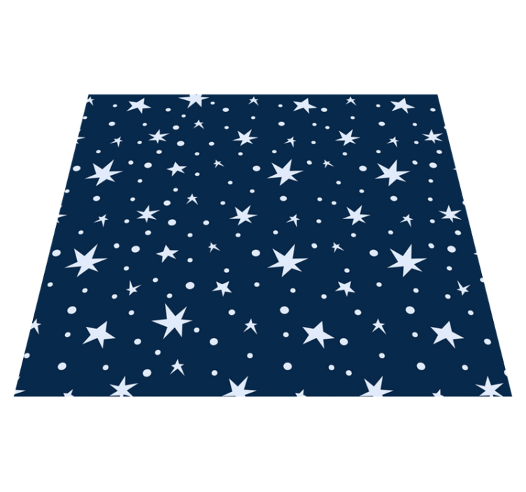 Tappetto vinile stelle su fondo blu navy - TenStickers
