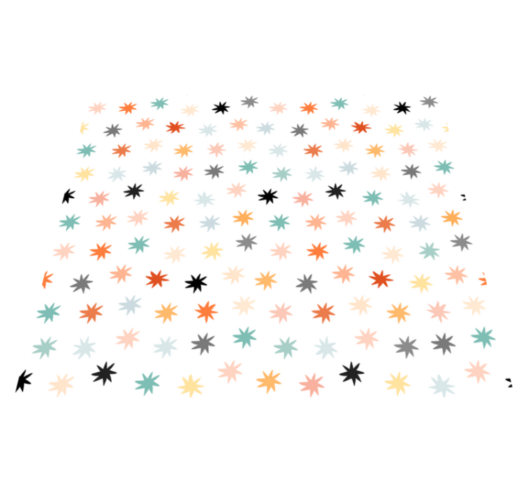 Tappetto vinile stelle motivo geometrico a stelle - TenStickers