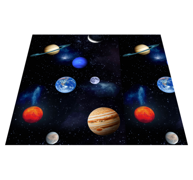 Tappetto vinile stelle universo pianeti - TenStickers
