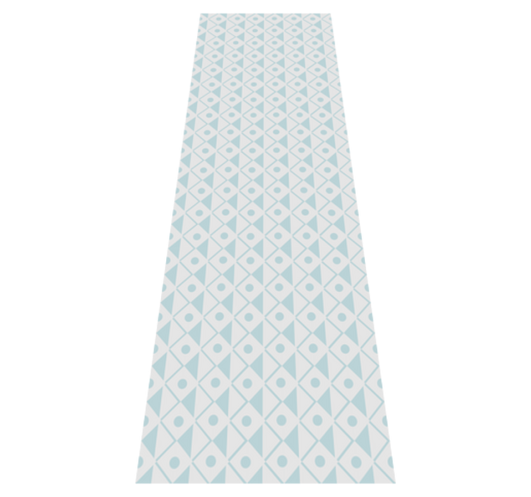 Tappeto vinile geometrico design a rombi blu e bianchi - TenStickers
