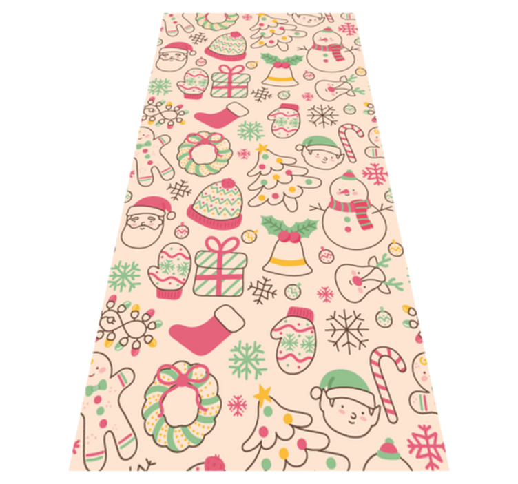 Tappeto vinile natale luci di natale - TenStickers