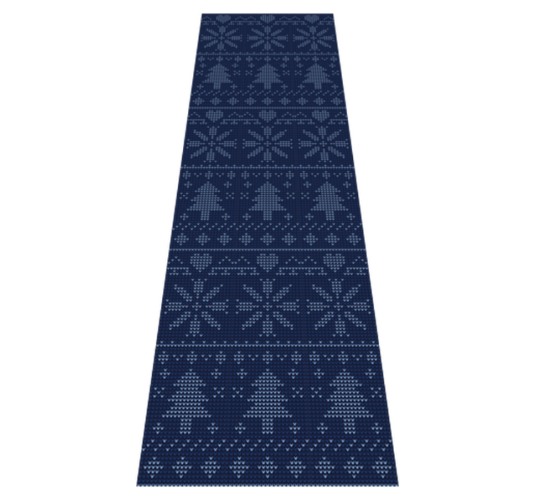 Tappeto vinile natale motivo lavorato a maglia blu navy - TenStickers