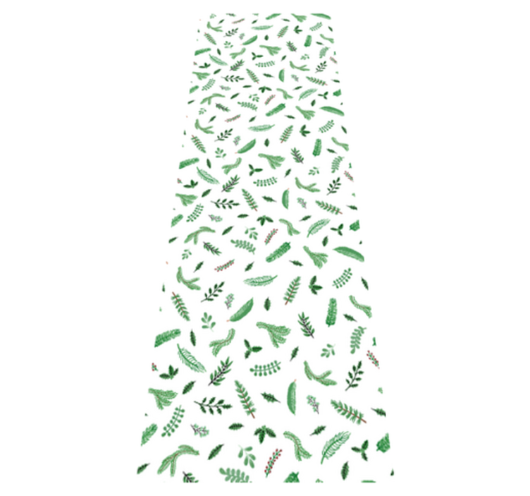 Tappeto vinile natale motivo foglie decorazioni natale - TenStickers