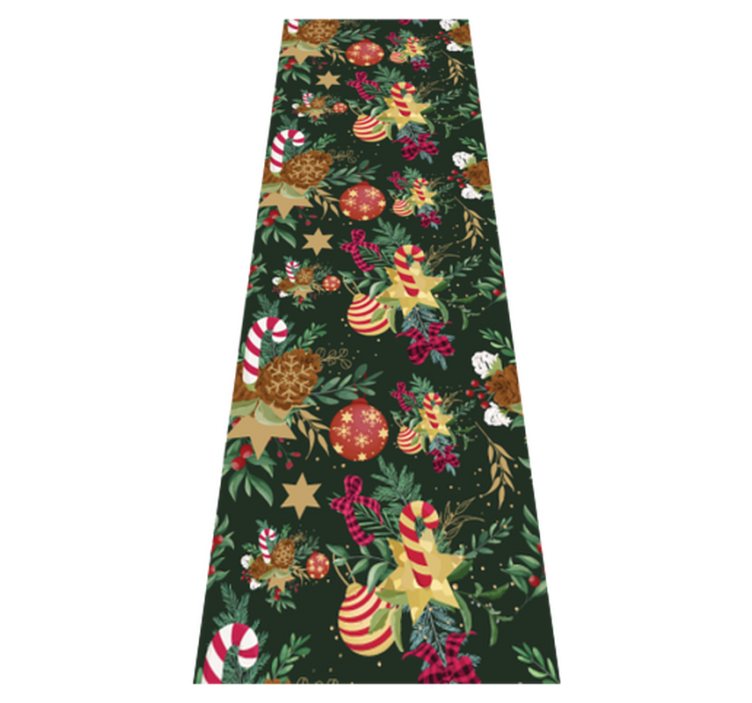 Tappeto vinile natale decorazioni natalizie rami - TenStickers