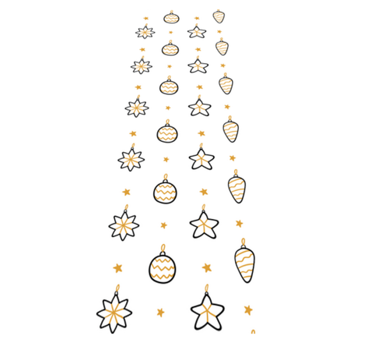 Tappeto vinile natale motivo stelle geometriche bianche - TenStickers