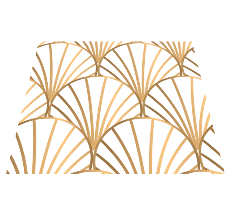 Tappeto vinile camera da letto art déco bianco e oro - TenStickers