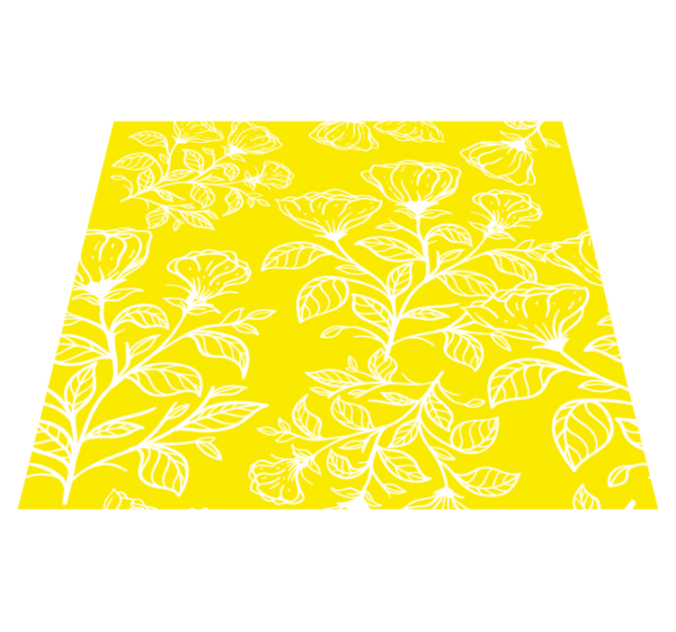 Tappeto vinile camera da letto motivo fiori - TenStickers
