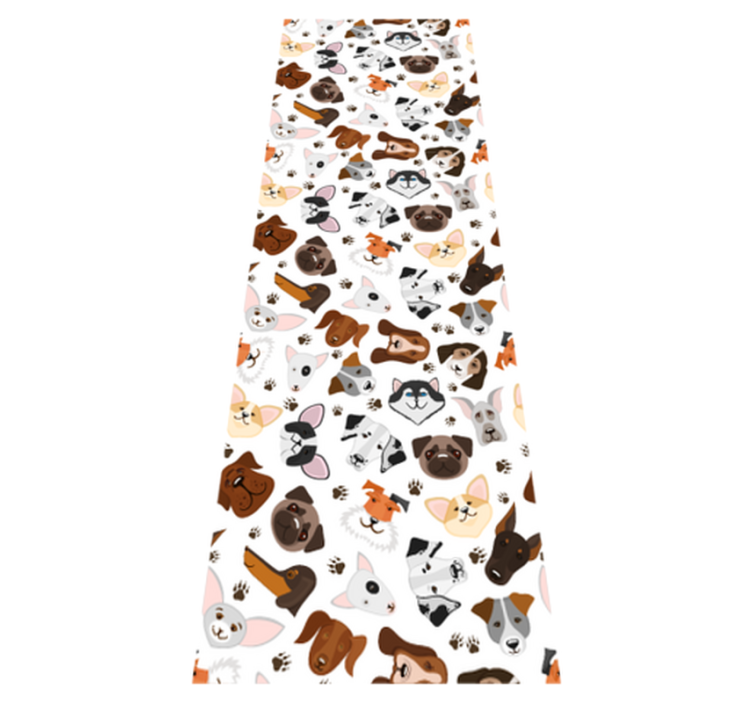 Tappeto vinile camera da letto teste di cani - TenStickers