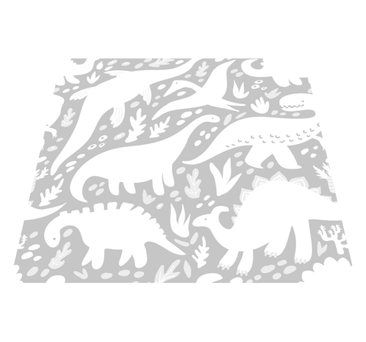 Tappeto vinile camera da letto motivo dinosauro bianco - TenStickers