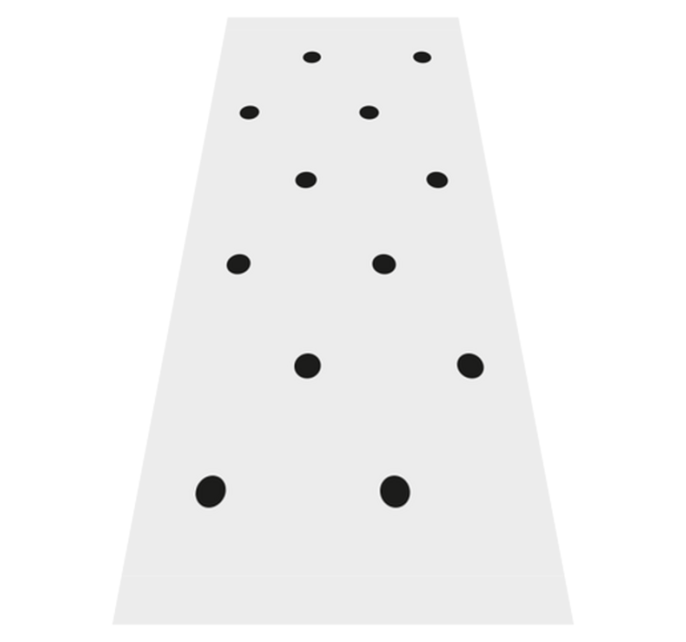 Tappeto vinile camera da letto stile nordico a pois neri - TenStickers